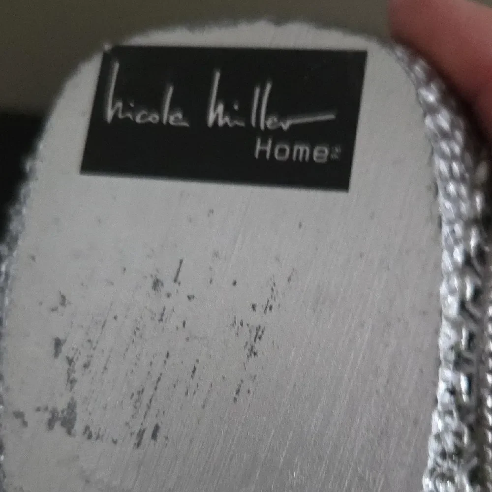 Silver Textured Decorative Jar